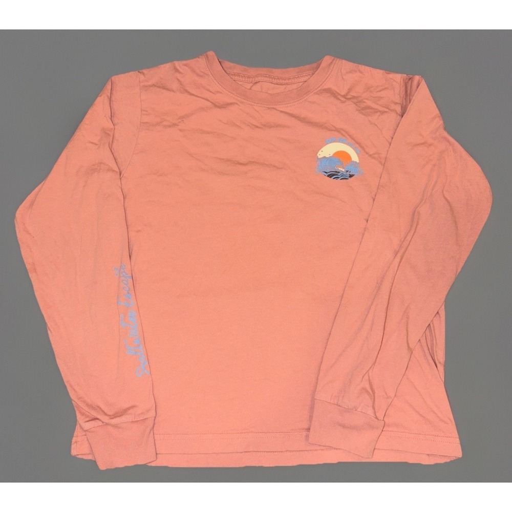 Ron Jon Surf Shop, Womens Medium, Saltwater Escape, Pink Long Sleeve Beachy